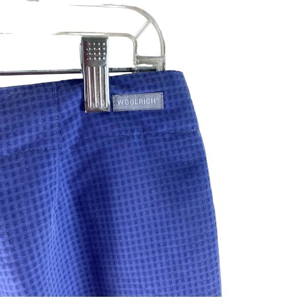 Woolrich Blue Checkered Cropped Lightweight Pants Size 6 Petite - Picture 3 of 6